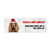 Weihnachts-Cocker-Spaniel-Santa-Rücksendeadresse (Vorne)
