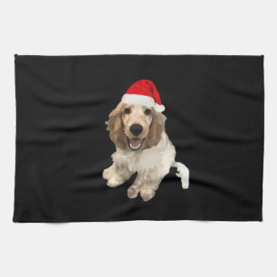 Weihnachts-Cocker-Spaniel (Weiß) Essential T-Shirt Geschirrtuch