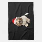 Weihnachts-Cocker-Spaniel (Weiß) Essential T-Shirt Geschirrtuch (Vertikal)