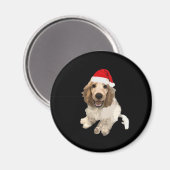 Weihnachts-Cocker Spanisch (Weiß) Essenzieller T - Magnet (Vorderseite/Rückseite)