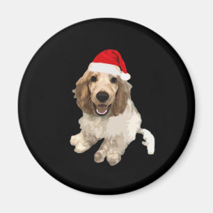 Weihnachts-Cocker Spanisch (Weiß) Essenzieller T - Magnet