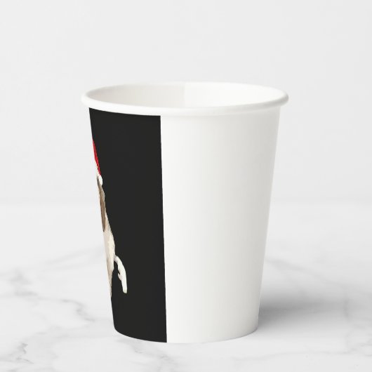 Weihnachts-Cocker Spanisch (Weiß) Essenzieller T - Pappbecher (Links)