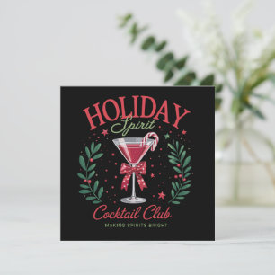 Weihnachts Cocktail Club Weihnachtsfeier Feiertagskarte