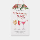 Weihnachts-Cocktail Drink Geschenkanhänger (Vorderseite)