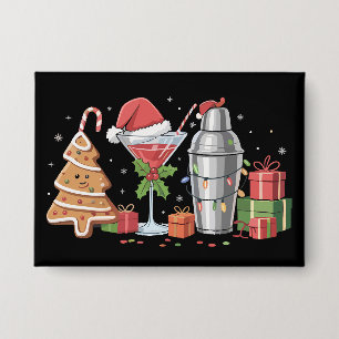 Weihnachts-Cocktail Espresso Martini Trinkparty Button