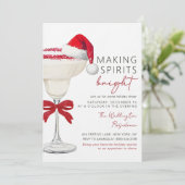 Weihnachts-Cocktail-Feier Einladung (Stehend Vorderseite)