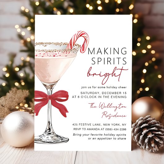 Weihnachts-Cocktail-Feier-Einladung Einladung