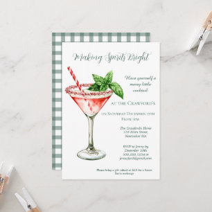 Weihnachts-Cocktail-Martini-Feierparty Einladung