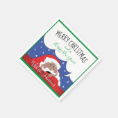 Weihnachts-Cocktail Napkins Weihnachtsmann - Farbe Serviette (Ecke)
