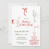 Weihnachts-Cocktail-Party - eine wahnsinnige Einla Ankündigung (Vorderseite)