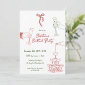 Weihnachts-Cocktail-Party - eine wahnsinnige Einla Ankündigung (Stehend Vorderseite)