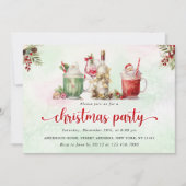 Weihnachts-Cocktail-Party Einladung (Vorderseite)