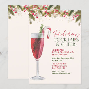 Weihnachts-Cocktail-Party-Einladung Einladung