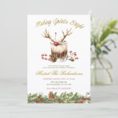 Weihnachts-Cocktail-Party 'Geister aufhellen' Einladung (Stehend Vorderseite)