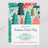 Weihnachts-Cocktail-Party laden Forest Snowfall ei Einladung (Vorne/Hinten)