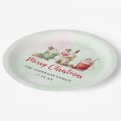 Weihnachts-Cocktail-Party Pappteller (Schrägansicht)