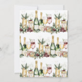 Weihnachts Cocktail Party Spirituosen machen Glanz Einladung (Rückseite)