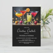 Weihnachts-Cocktailparty Einladung (Stehend Vorderseite)