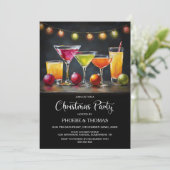 Weihnachts-Cocktailparty Einladung (Stehend Vorderseite)