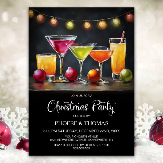 Weihnachts-Cocktailparty Einladung