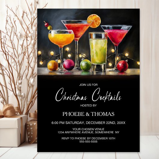 Weihnachts-Cocktailparty Einladung