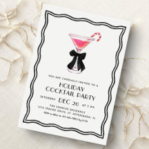 Weihnachts-Cocktailparty-Einladung