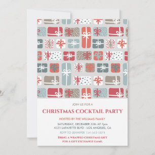 Weihnachts-Cocktailparty-Einladung Geschenke Muste Einladung