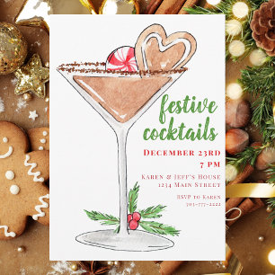 Weihnachts-Cocktailparty / Lebkuchen-Martini Einladung