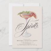 Weihnachts-Cocktailparty 'Making Spirits Bright' Einladung (Vorderseite)