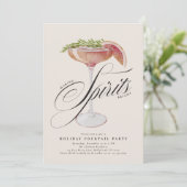 Weihnachts-Cocktailparty 'Making Spirits Bright' Einladung (Stehend Vorderseite)