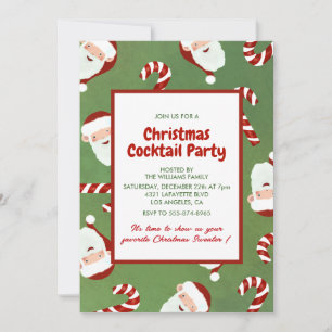 Weihnachts-Cocktailparty-Santa-Gersten-Zucker Einladung