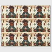 Weihnachts-Cocoa-Komfort - Weihnachtswrapping Pape Geschenkpapier (Flach)