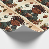 Weihnachts-Cocoa-Komfort - Weihnachtswrapping Pape Geschenkpapier (Ecke)