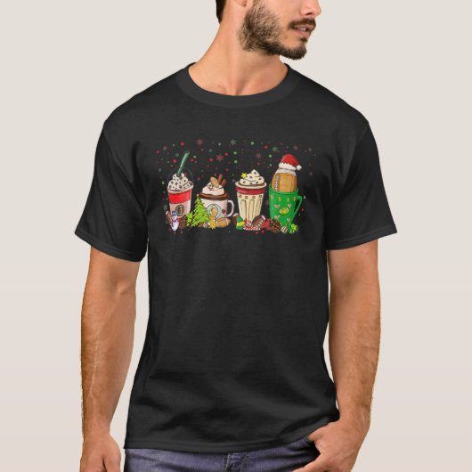 Weihnachts-Coffee Football Game Day Coffee Drink L T-Shirt (Vorderseite)