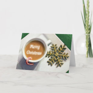 Weihnachts-Coffee-Latte-/Cappuccino-Grußkarte Feiertagskarte