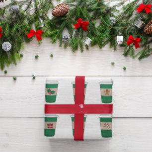 Weihnachts-Coffee-Latte-Espresso Geschenkpapier