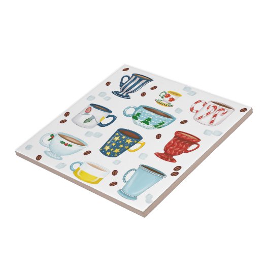 Weihnachts-Coffee Shop Hostess-Geschenk Fliese (Seite)