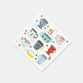 Weihnachts-Coffee Shop Hostess-Geschenk Serviette (Ecke)