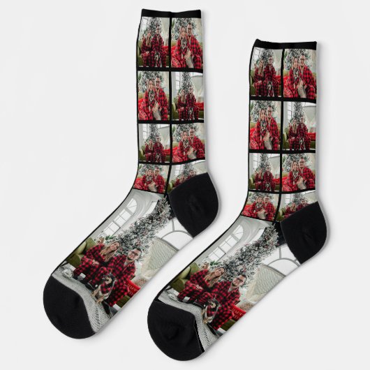 Weihnachts-Collage-Bild Socken (Linkes Detail)