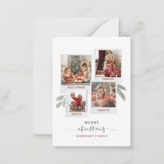 Weihnachts-Collage-Familie Mitteilungskarte (Vorderseite)