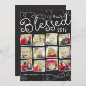 Weihnachts-Collage für gesegnetes Jahr Feiertagskarte (Vorne/Hinten)