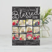 Weihnachts-Collage für gesegnetes Jahr Feiertagskarte (Stehend Vorderseite)