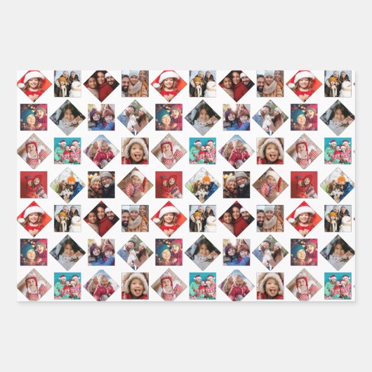 Weihnachts-Collage Urlaub Geschenkpapier Set (Vorderseite 2)