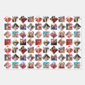 Weihnachts-Collage Urlaub Geschenkpapier Set (Vorderseite)