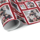 Weihnachts-Collage Wrapping Paper Geschenkpapier (Rolleneckpunkt)