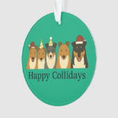 Weihnachts Collie Ornamente (Vorderseite)