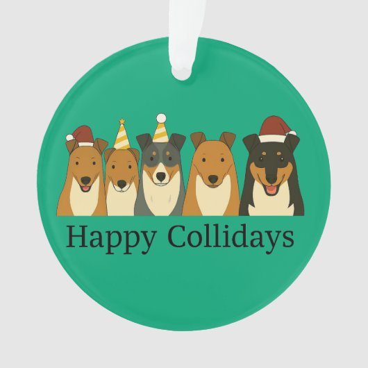 Weihnachts Collie Ornamente (Vorderseite)