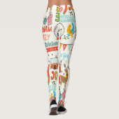 Weihnachts-Comic-Cartoon-Figuren Leggings (Rückseite)
