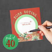 Weihnachts-Cookie Abstimmung Notepad Pack von 40 Notizblock