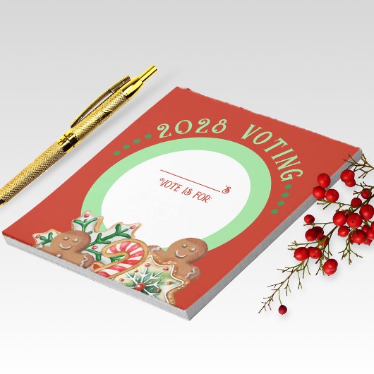 Weihnachts-Cookie Abstimmung Notepad Pack von 40 Notizblock